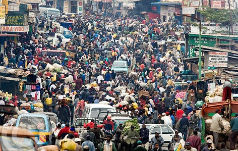 Crowded street market scene in the Majengo district of Nairobi, Kenya.PHOTO/COURTESY