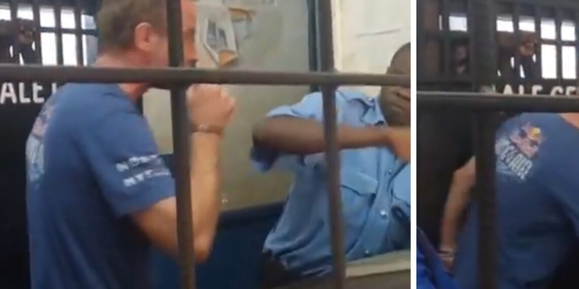 I’m sorry, Mzungu recorded spitting on the face of police officer cries